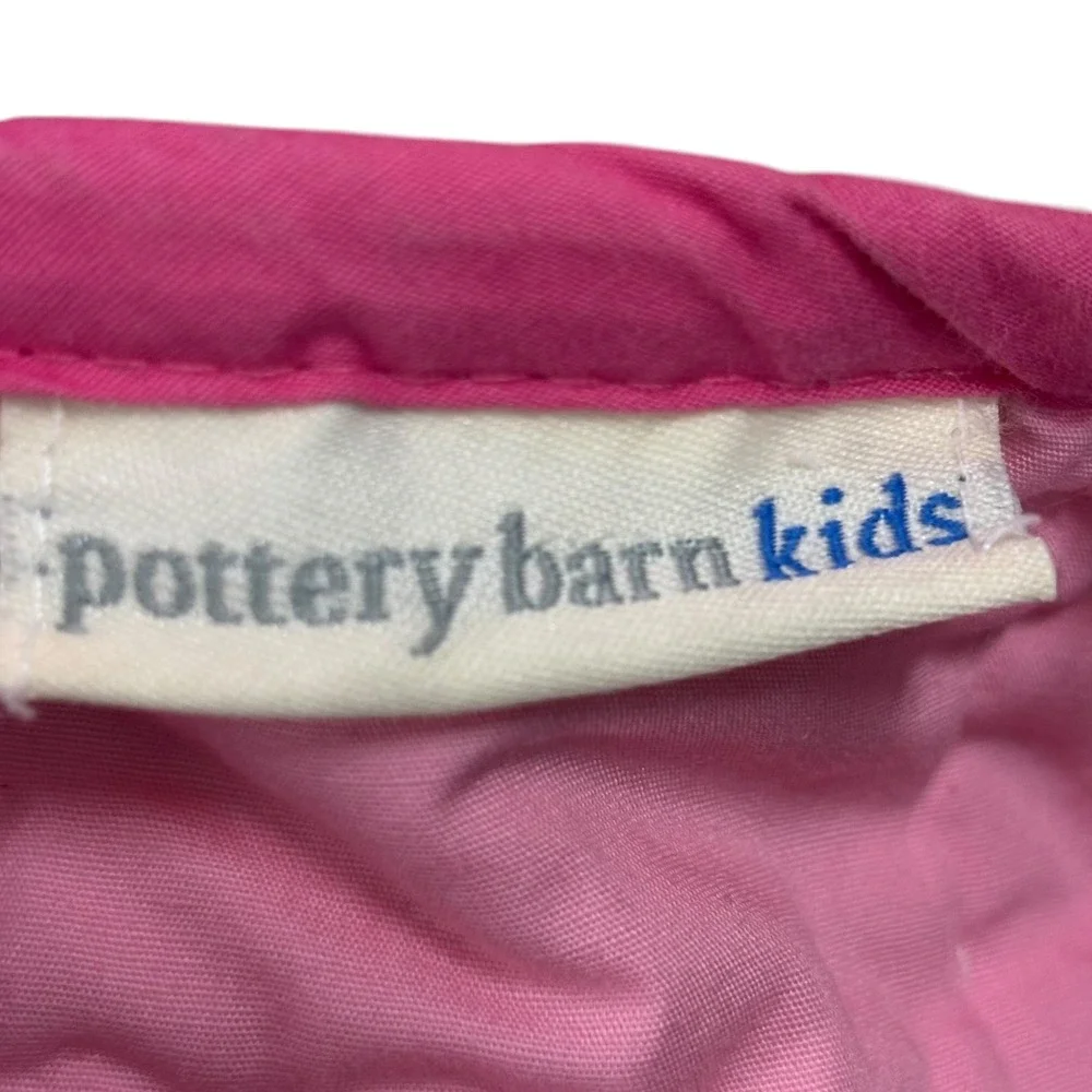 Pottery Barn Kids Patchwork Floral Butterfly Quilt Wall Hanging Pink 33x46